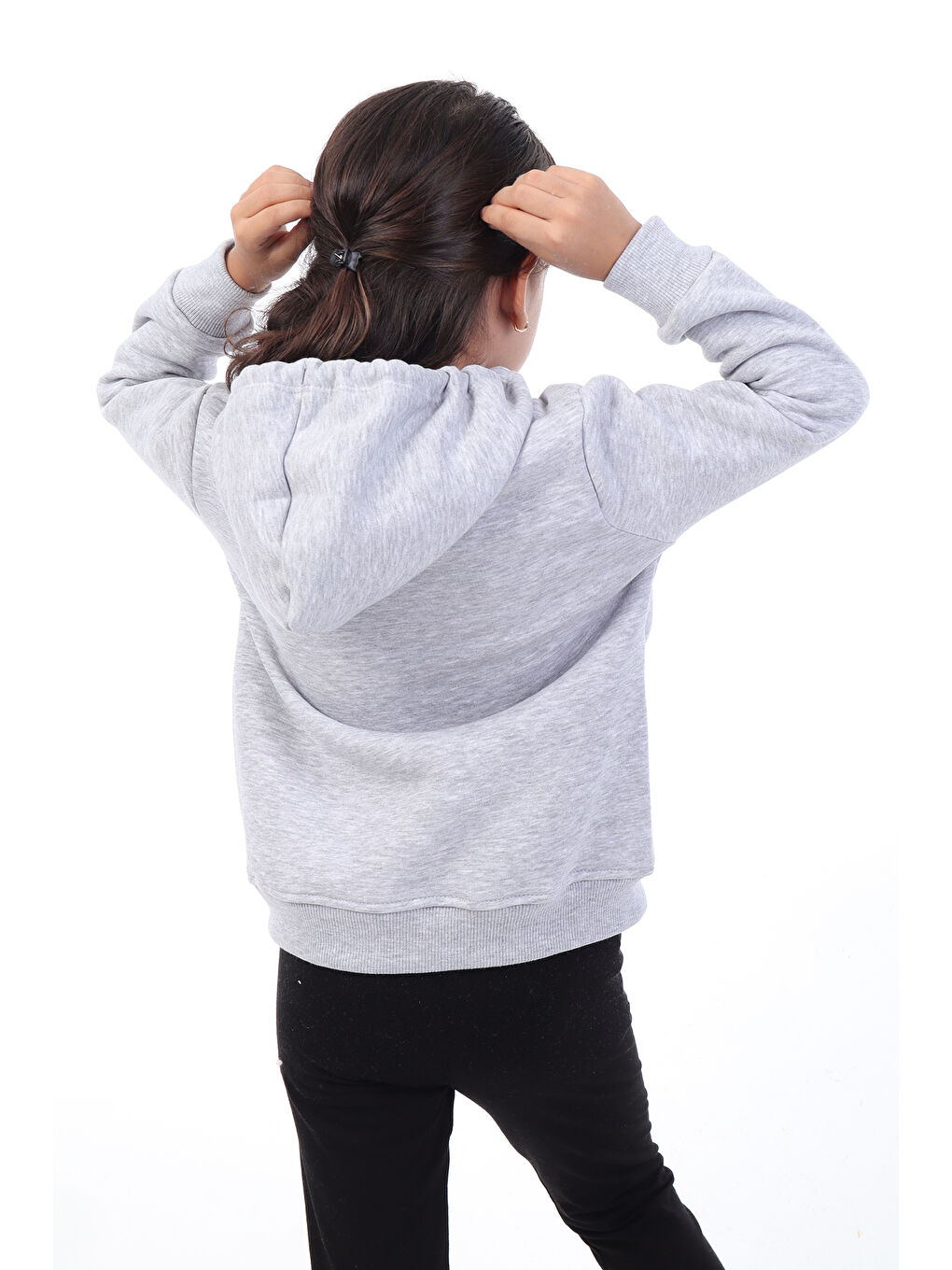 Toontoykids Gri Melanj Kız Çocuk Baskılı Sweatshirt - 1