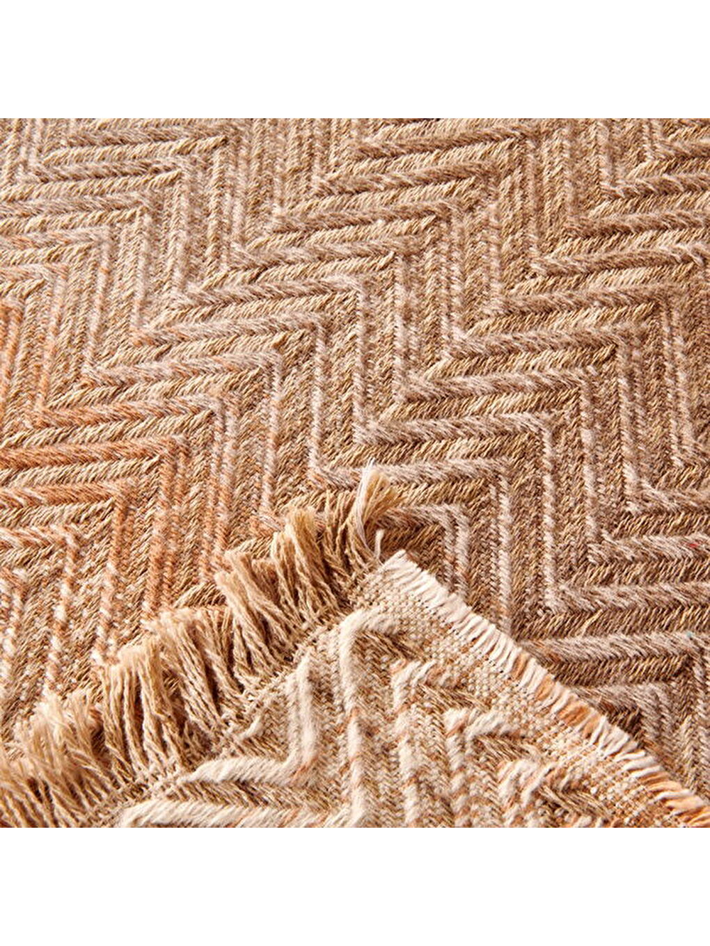 Soft Nevira Pamuklu Çift Kişilik Battaniye - Bej - 200x220 cm-2