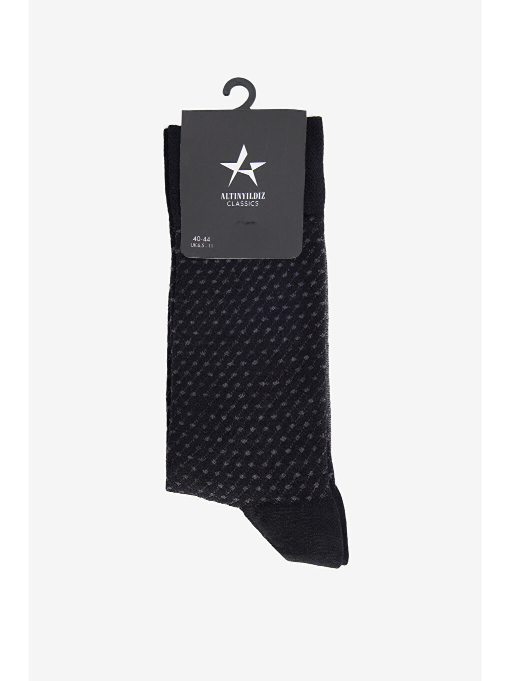 Erkek Siyah Desenli Tekli Çorap
