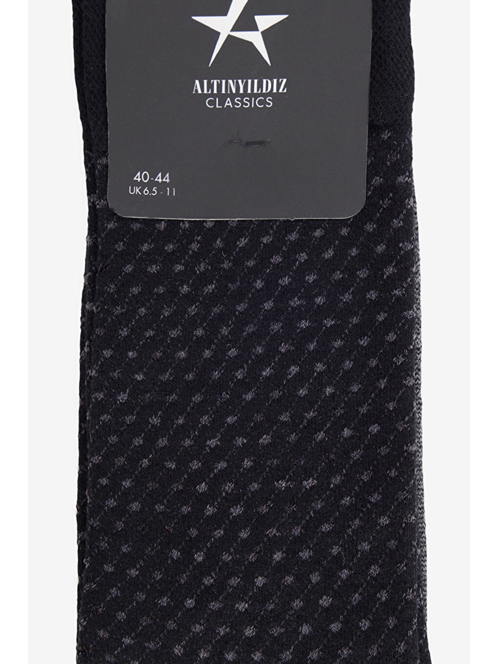 Erkek Siyah Desenli Tekli Çorap-1