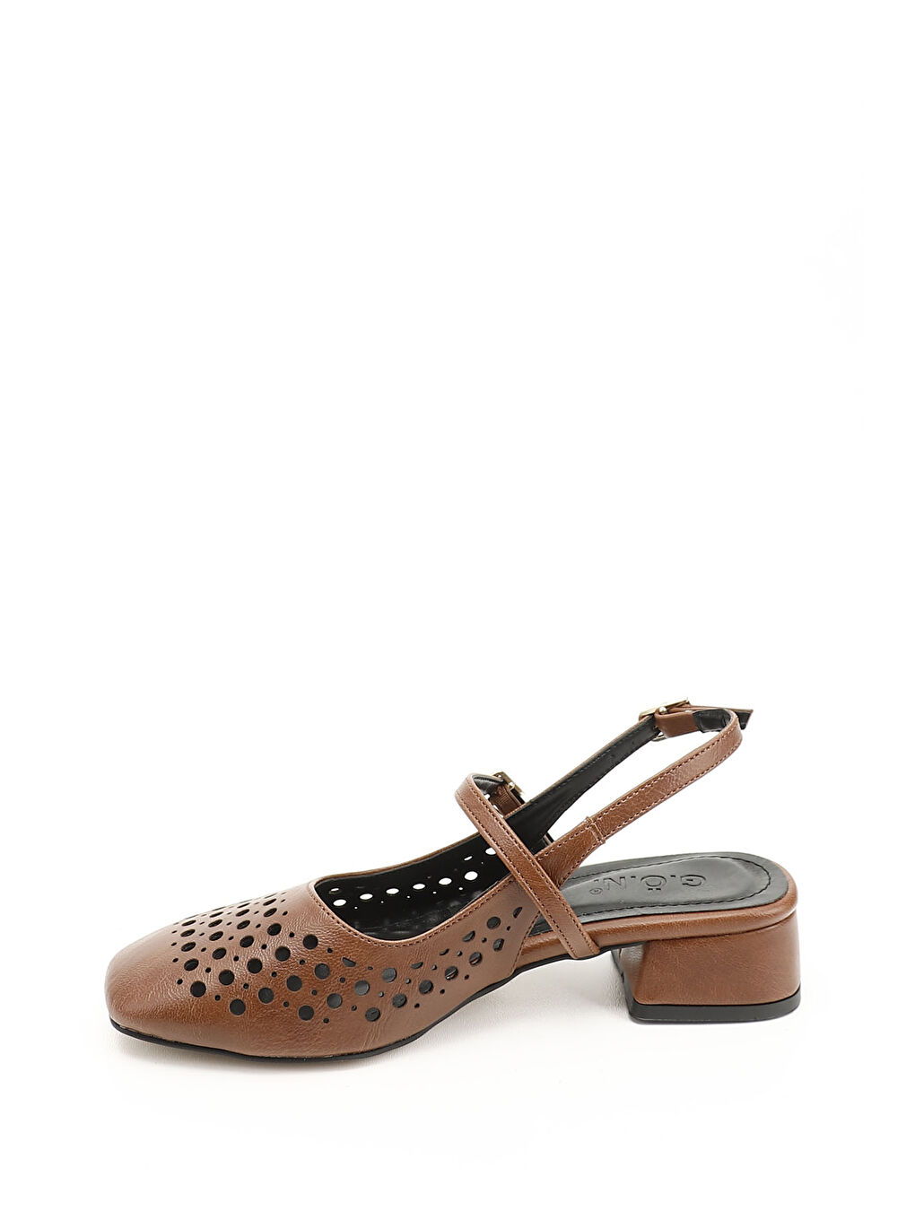 Haki Kadın HAKİ-TABA Kısa Kalın Topuklu Arkası Açık Ayakkabı-2