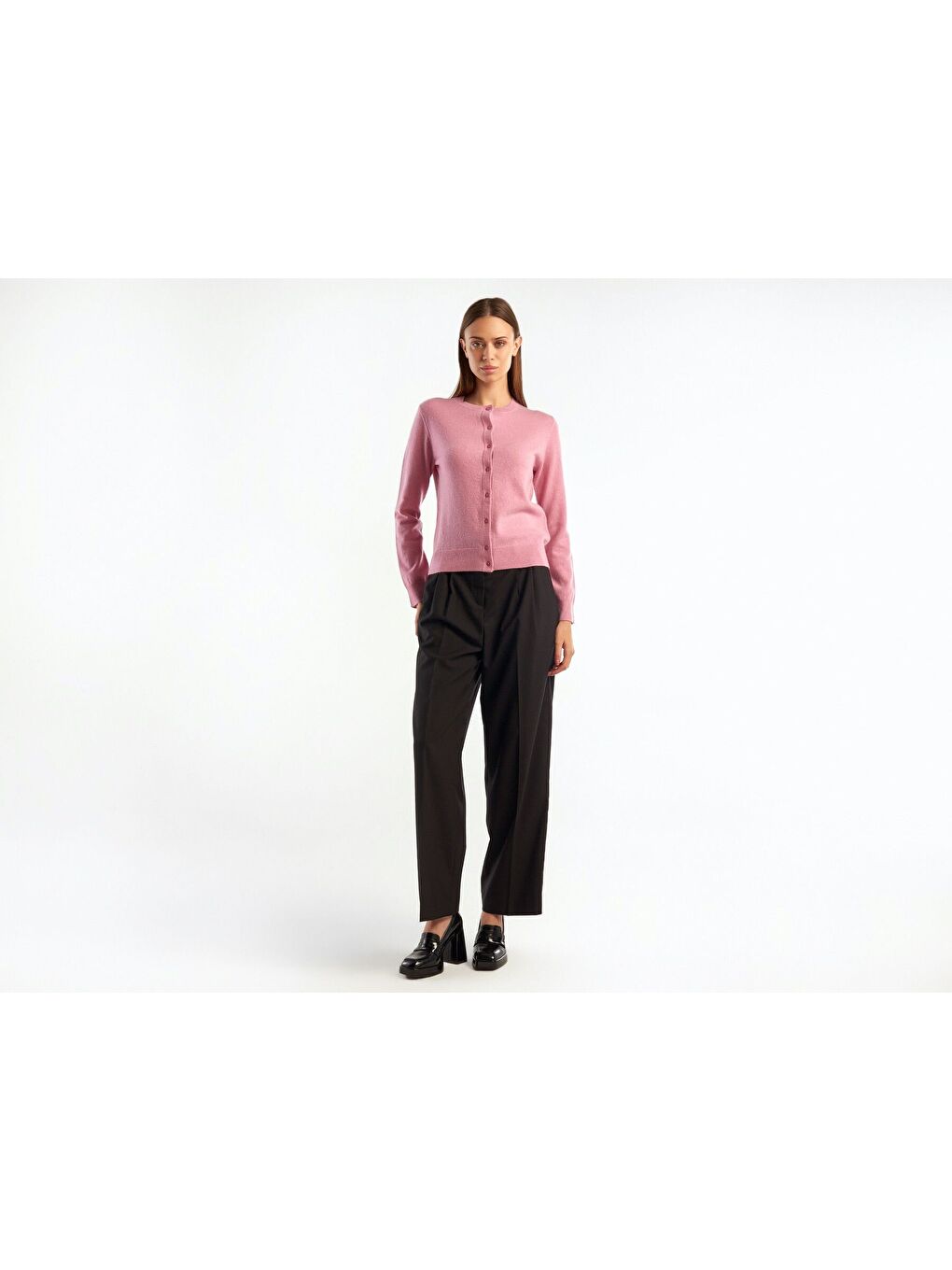 Kadın Pembe %100 Kaşmir Hırka