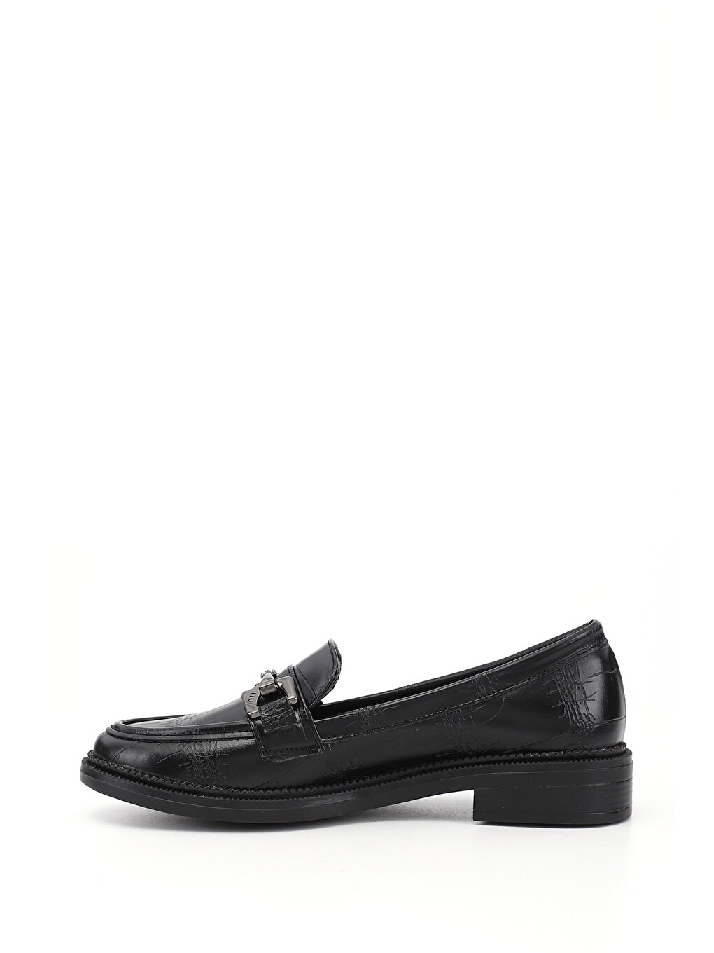 Kadın Açık Siyah Loafer Ayakkabı-2