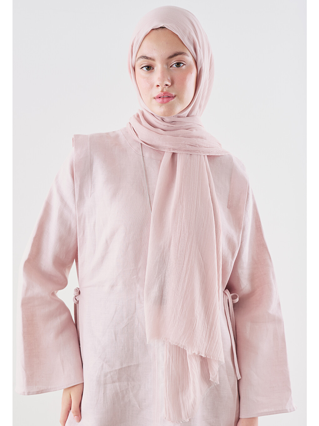 Pembe Dubai Premium Şal Pudra-1