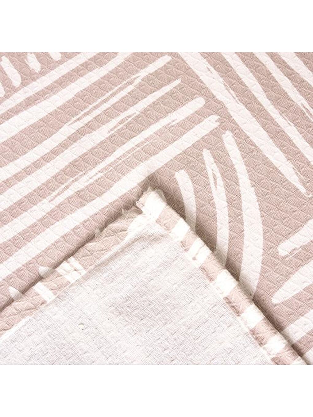 Soft Ceratonia Çift Kişilik Pike Takımı - Bej-3