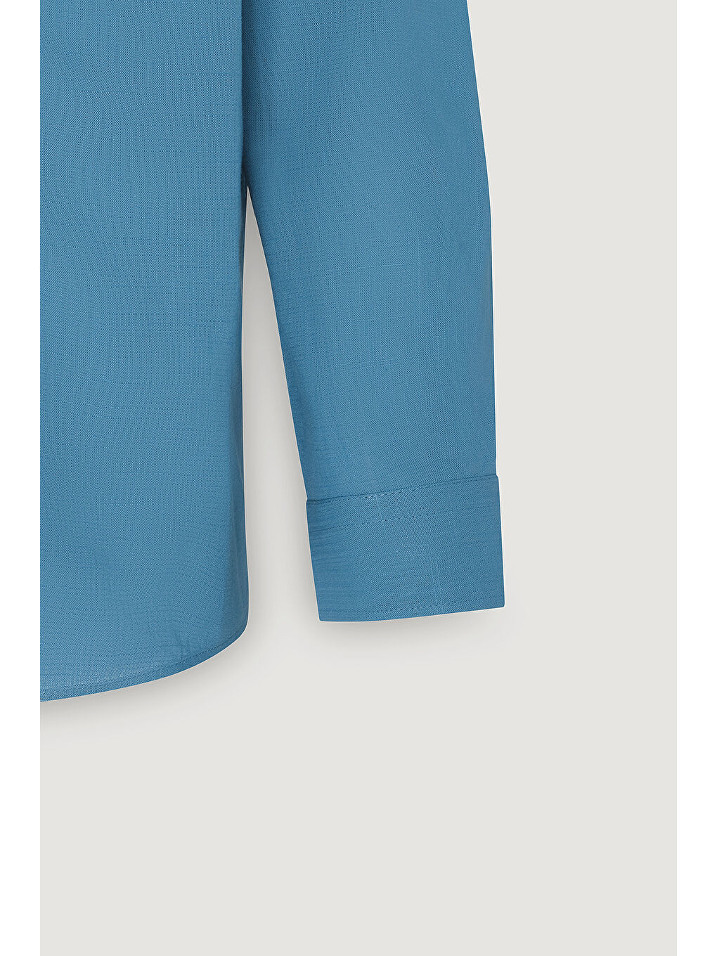 Erkek Petrol %100 Pamuk Oxford Slim Fit Dar Kesim Düğmeli Yaka Flamlı Gömlek-8