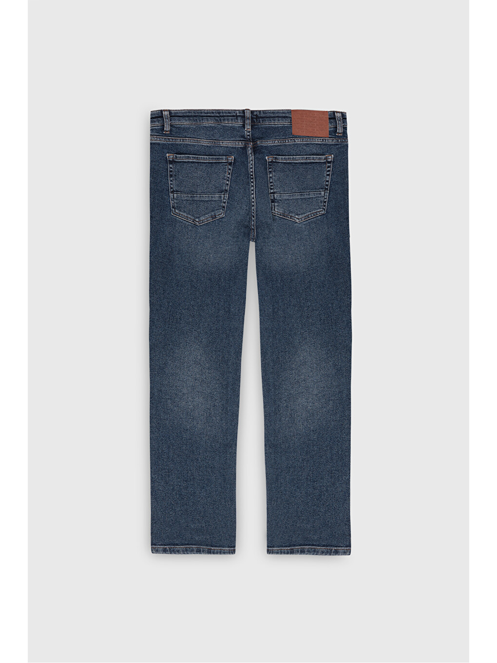 Erkek İndigo Pamuklu Esnek Slim Fit Dar Kesim 5 Cep Jean Denim Pantolon-8