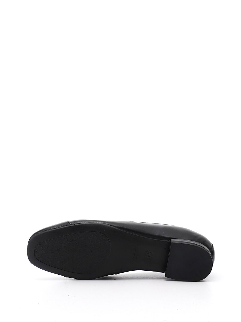 Siyah Kadın SİYAH-SAKS Fiyonklu Hakiki Deri Babet-3