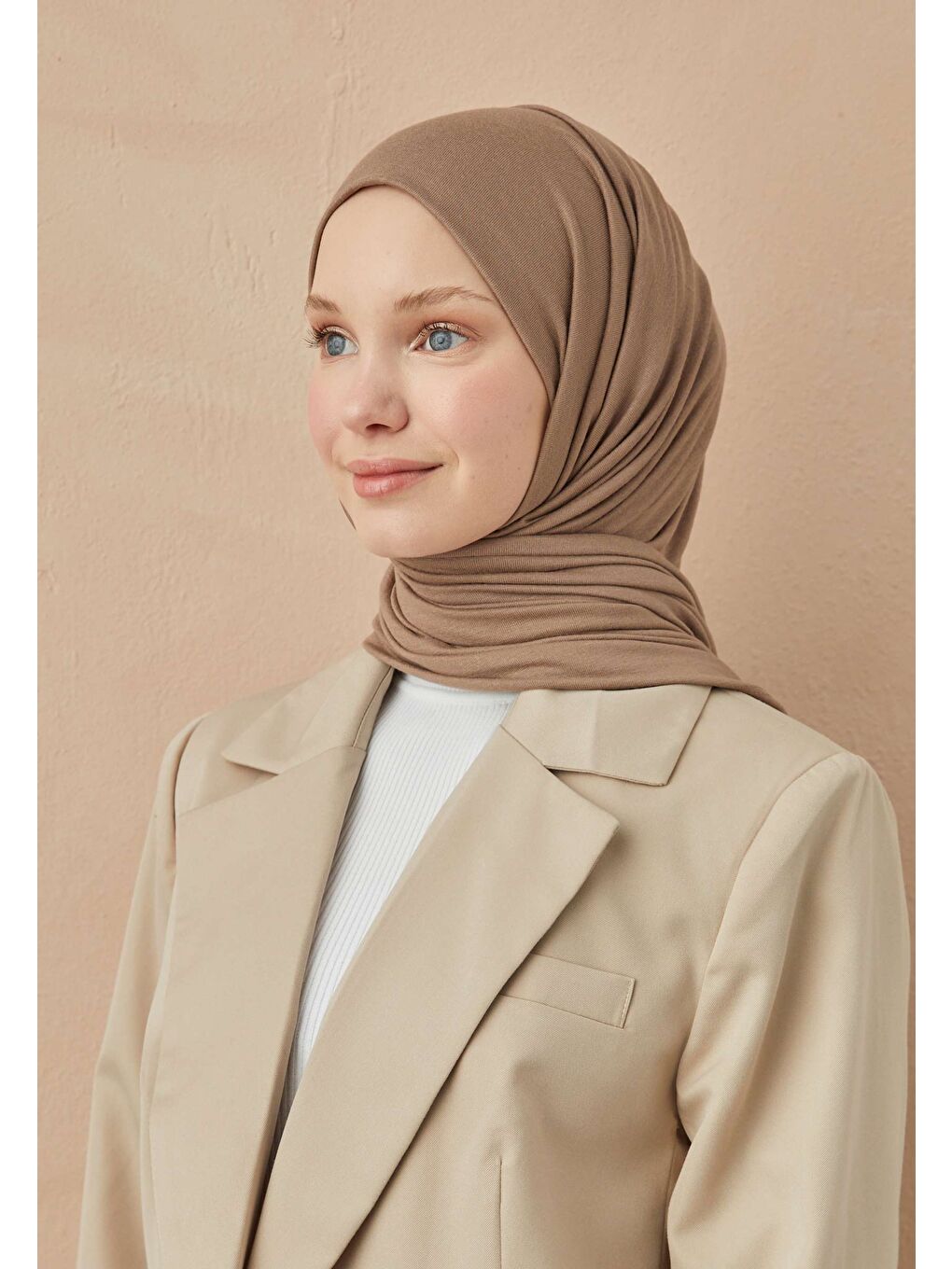 Kahverengi Penye Şal Koyu Vizon-2