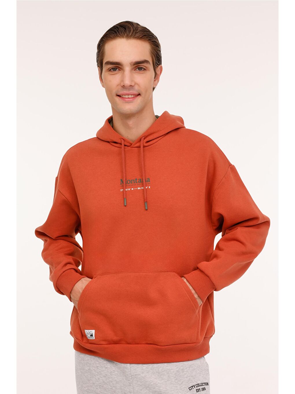 Kinetix Kırmızı ML MOUNTAIN 17OTD105 4PR Kiremit Erkek Sweatshirt