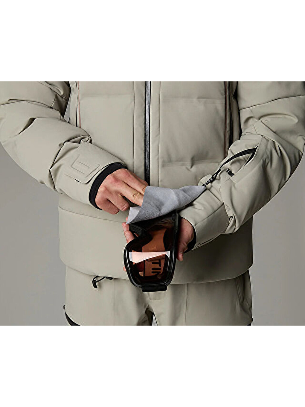 M Cirque Down Jacket Erkek Outdoor Montu (550 Dolgu Kaz Tüyü) Nf0a87y41ı41 Gri-3