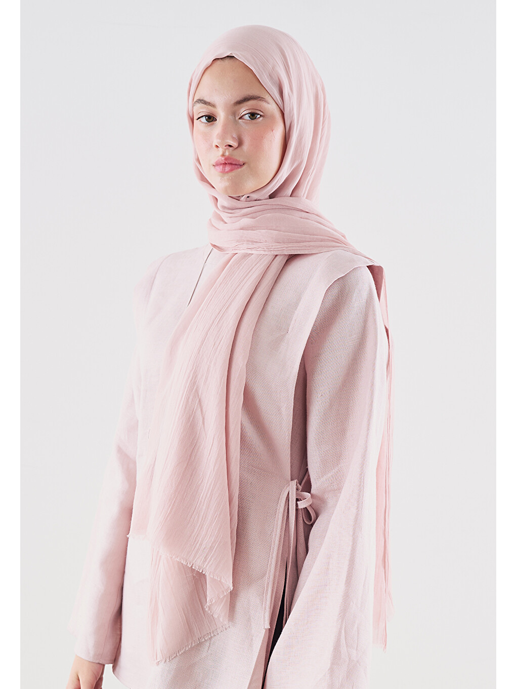 Pembe Dubai Premium Şal Pudra-2