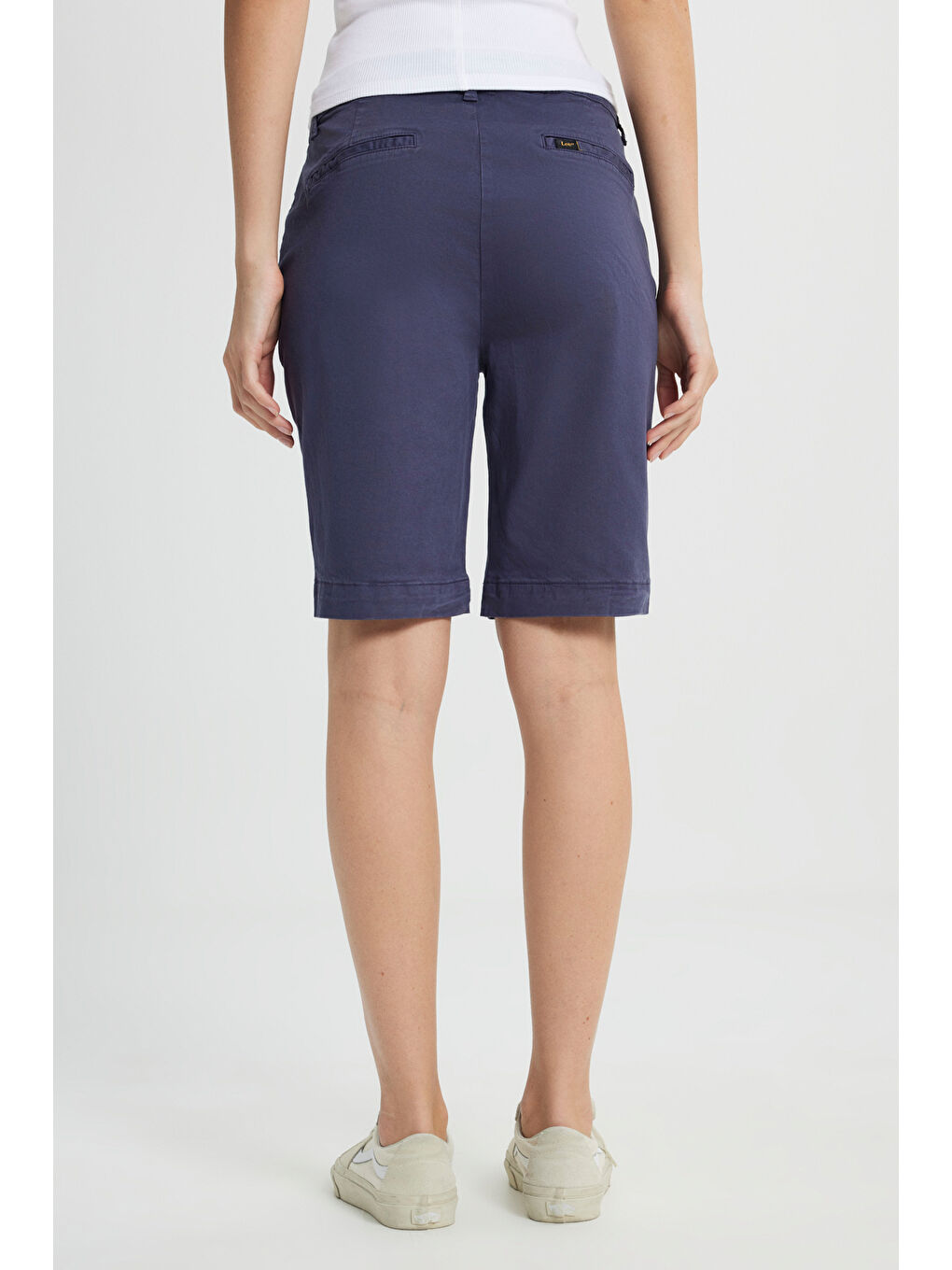 Regular Fit Normal Kesim Normal Bel Lacivert Chino Şort-4