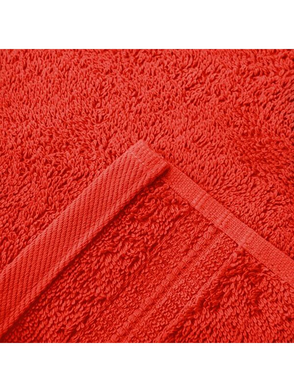 Organik Pamuk Yüz Havlusu - Turuncu - 50x90 cm-2