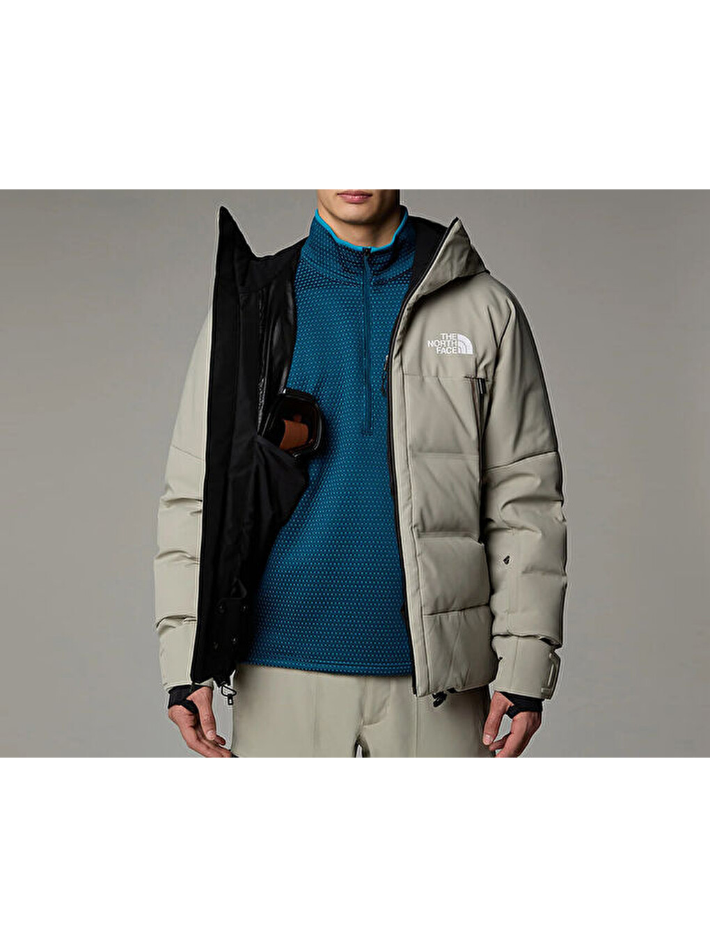 M Cirque Down Jacket Erkek Outdoor Montu (550 Dolgu Kaz Tüyü) Nf0a87y41ı41 Gri-6
