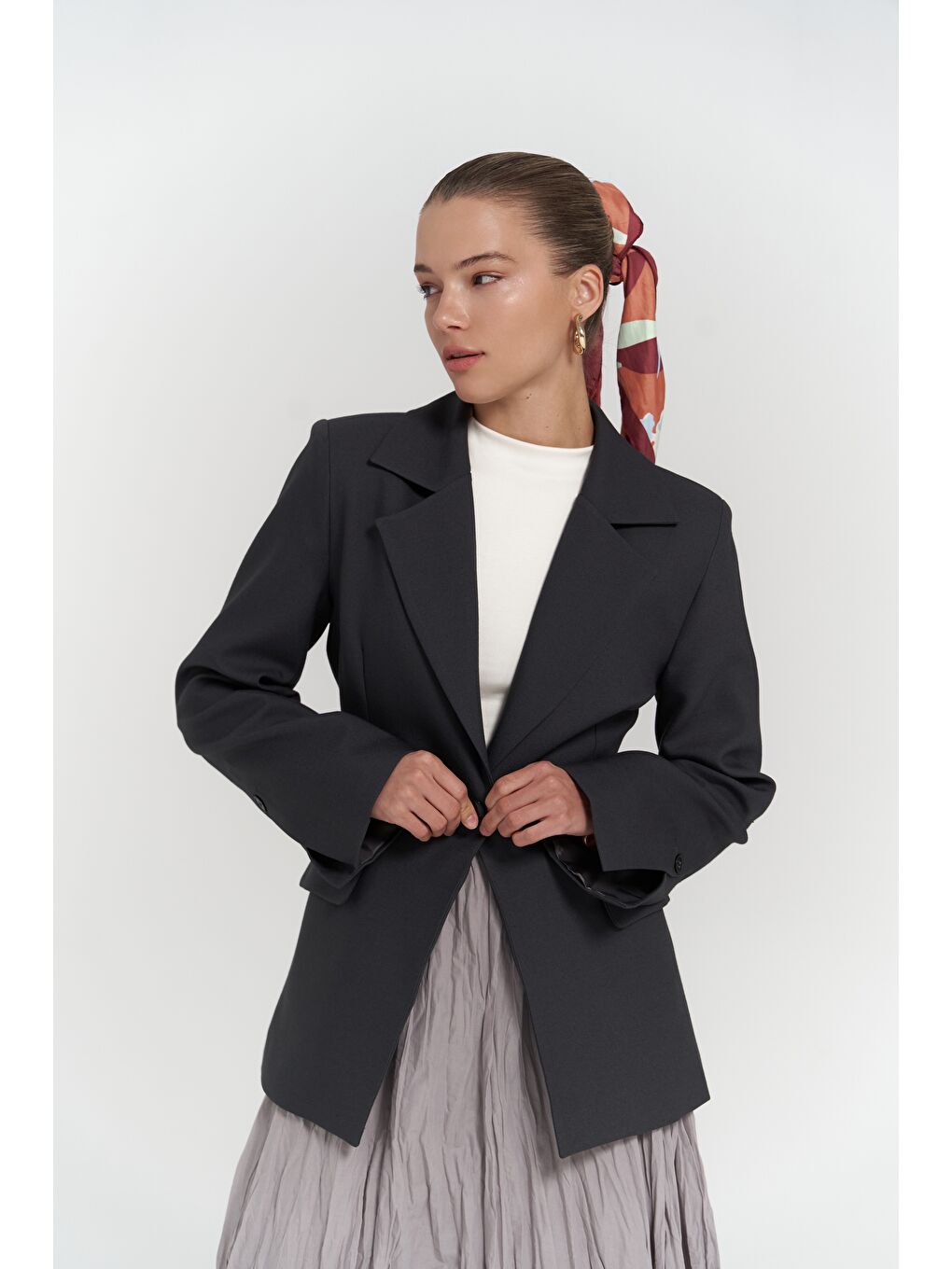Mai Collection Lecco Dar Kesim Antrasit Blazer - 2