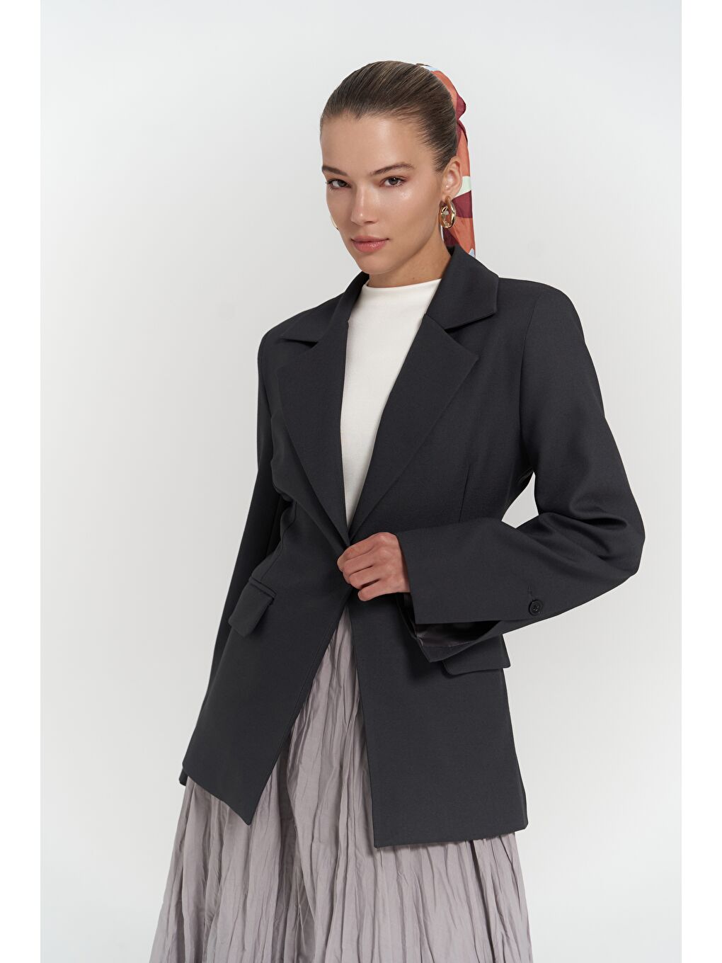 Mai Collection Lecco Dar Kesim Antrasit Blazer - 3
