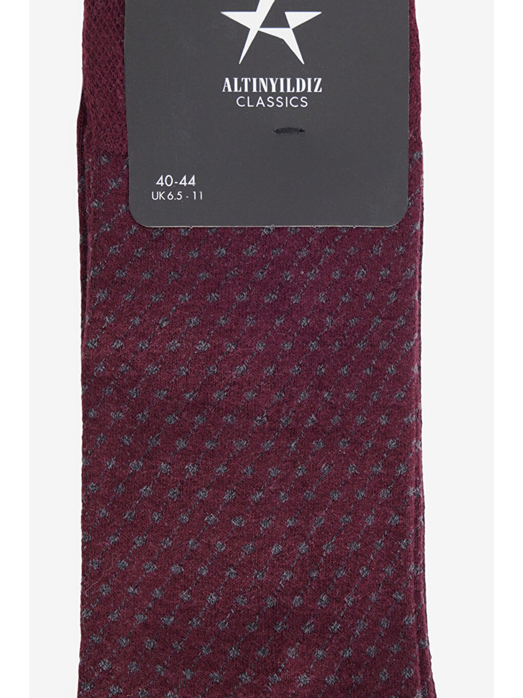 Erkek Bordo Desenli Tekli Çorap-1