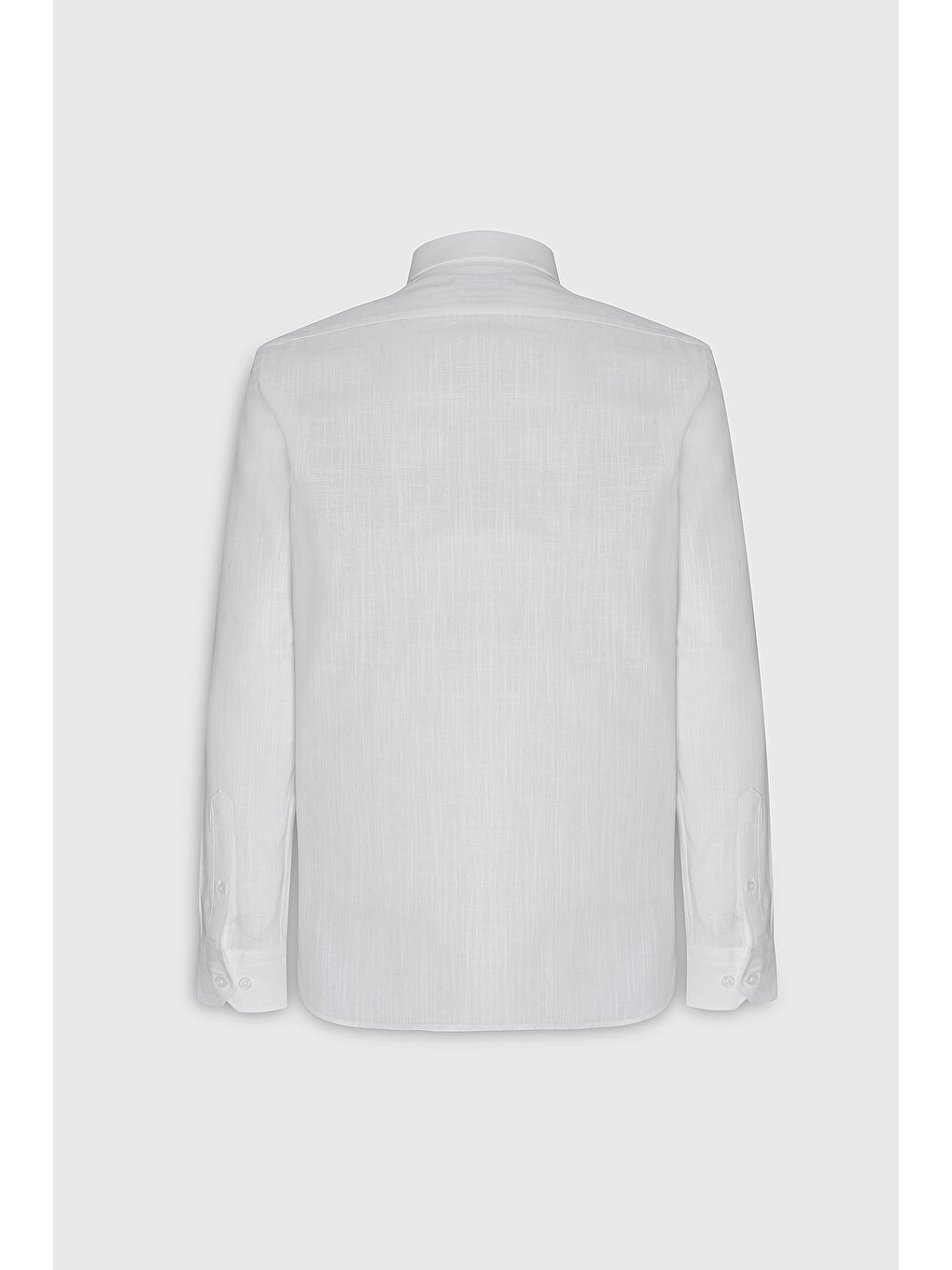 Erkek Beyaz %100 Pamuk Oxford Slim Fit Dar Kesim Düğmeli Yaka Flamlı Gömlek-11