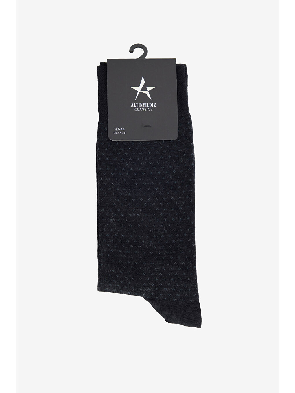 Erkek Siyah Yumuşak Dokulu Desenli Tekli Soket Çorap
