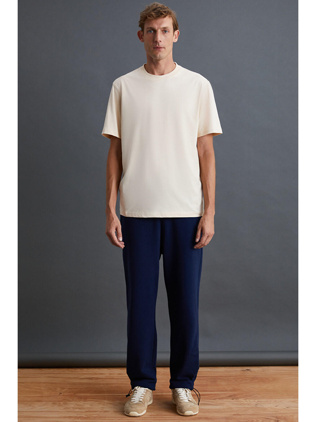 Bordo CULTIVATED Erkek 3'lü Kalın Dokulu Regular %100 Organik Pamuk BORDO-LACİVERT T-Shirt-3