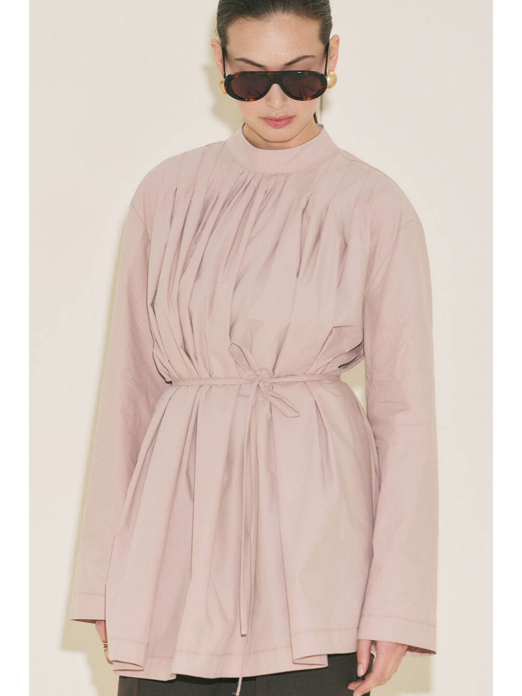 Pliseli Tunik Pembe-2