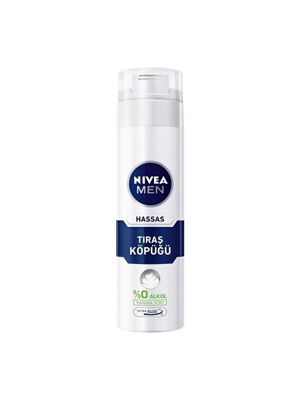 NIVEA Men Hassas Tıraş Köpüğü 200 ml, Hassas Ciltlere Özel Hızlı Koruma, Yanma Karşıtı, Alkolsüz - 1