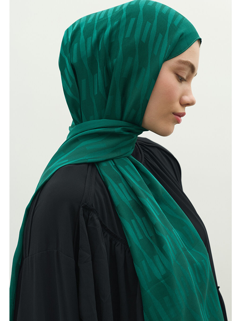 Petrol NARA PAMUK FLOŞ JAKARLI ŞAL PETROL-2