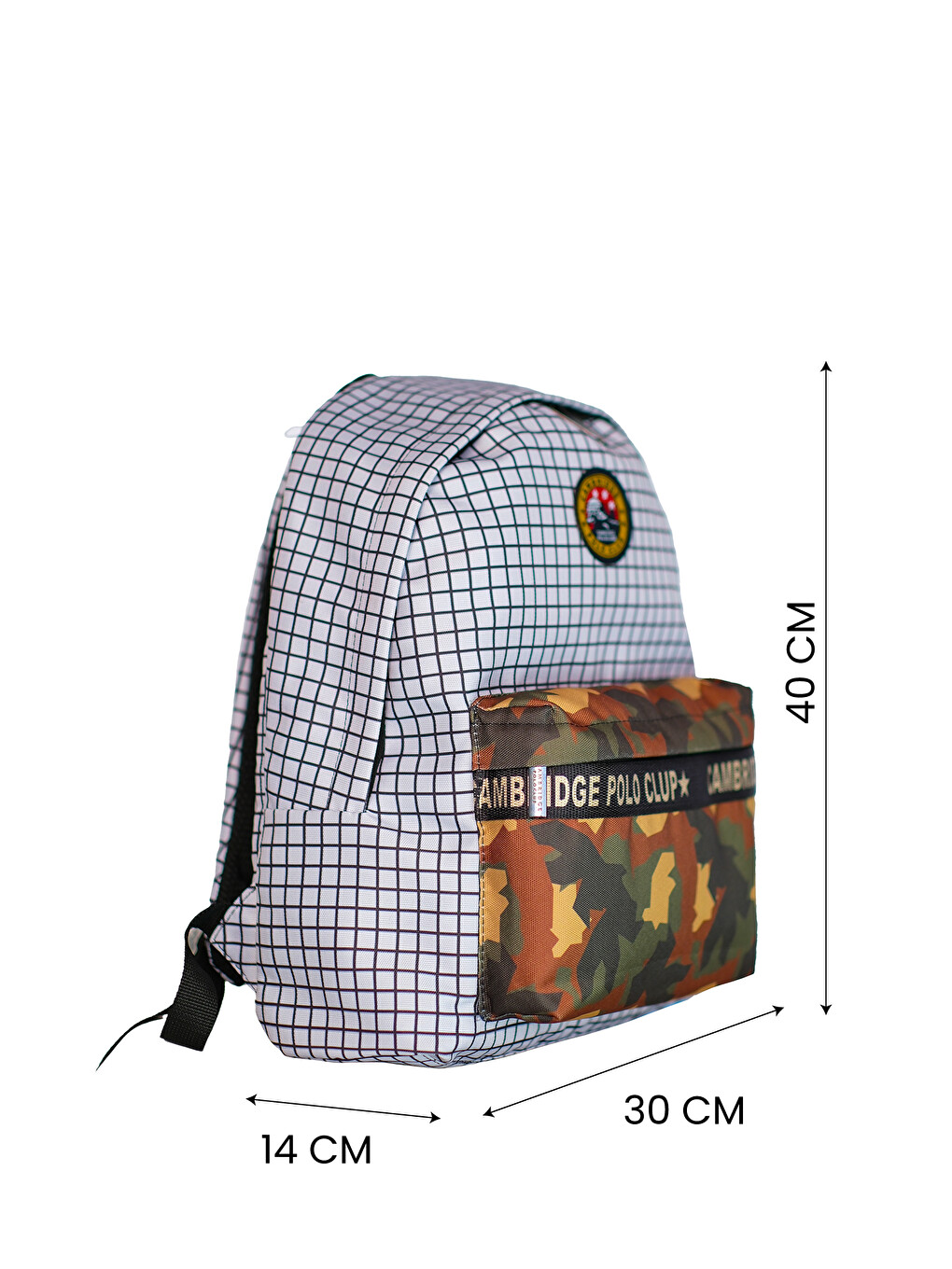Renksiz Kamuflaj İki Bölmelli Unisex Sırt Çantası-5