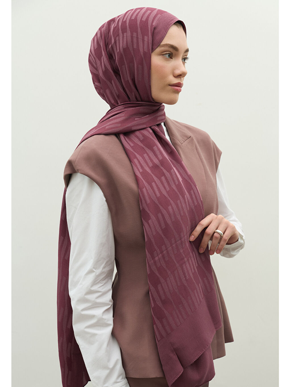 Lila NARA PAMUK FLOŞ JAKARLI ŞAL ŞAKAYIK-1