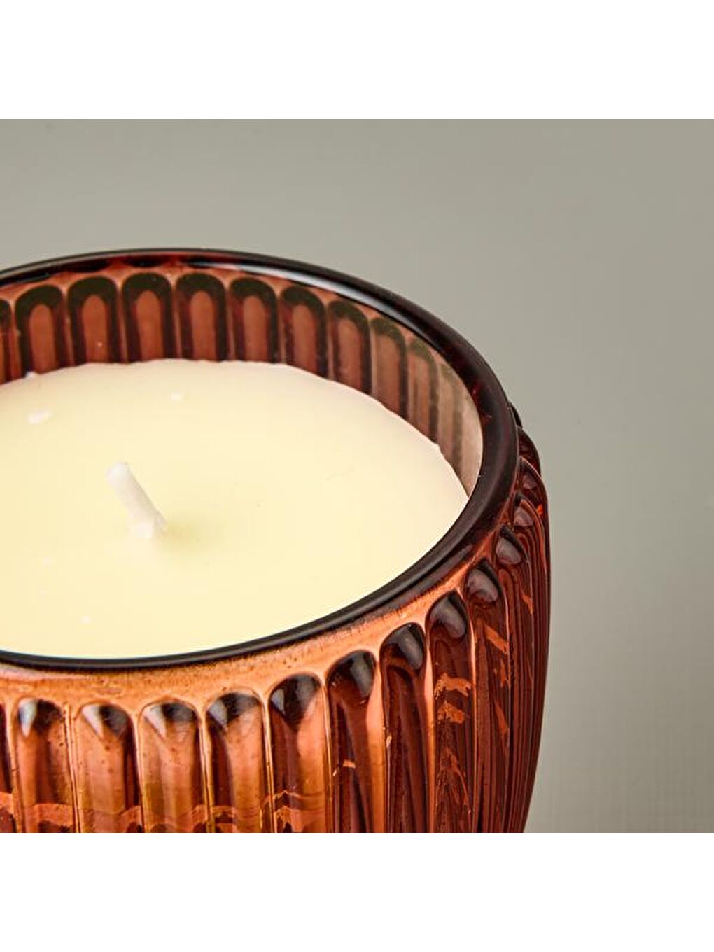 Tırtıklı Bardak Mum - Bordo - 400 gr-1