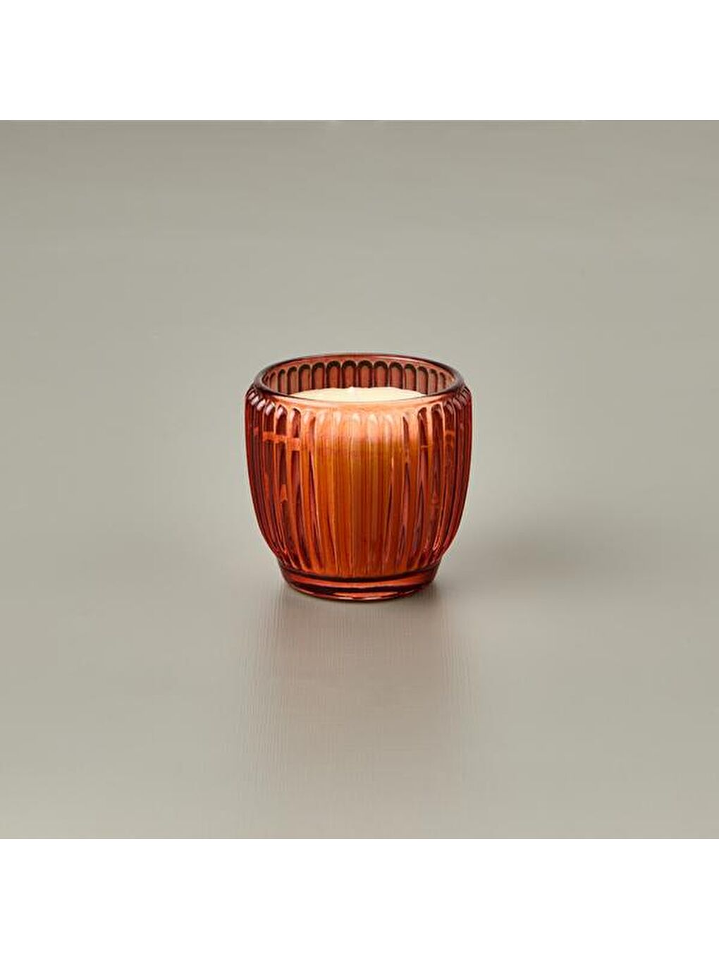 Tırtıklı Bardak Mum - Bordo - 400 gr-3