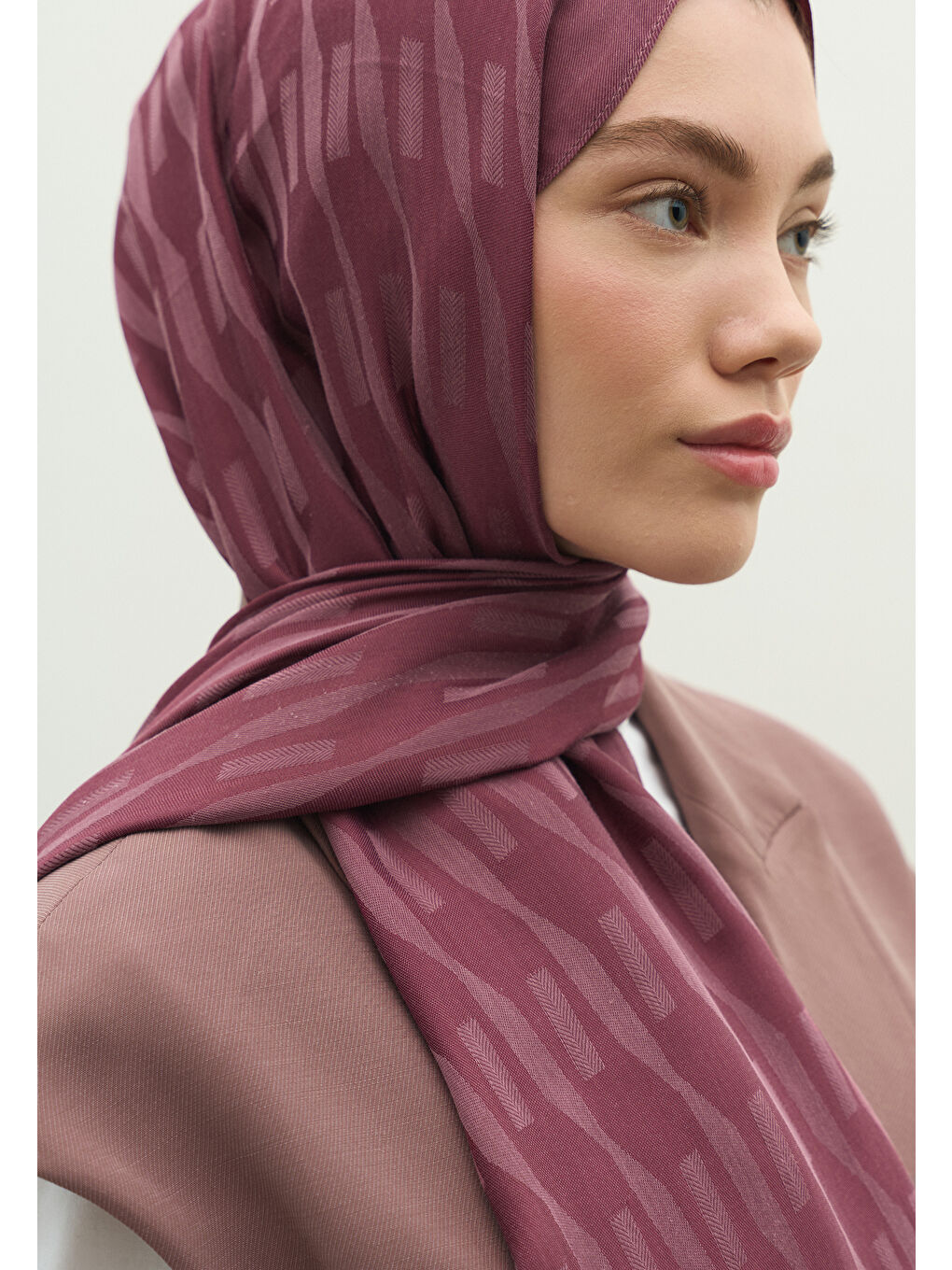 Lila NARA PAMUK FLOŞ JAKARLI ŞAL ŞAKAYIK-2