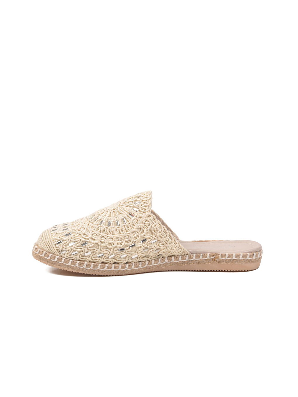Bej Örme Hafif İnce Taban Kadın Günlük Terlik 473134 Z-3