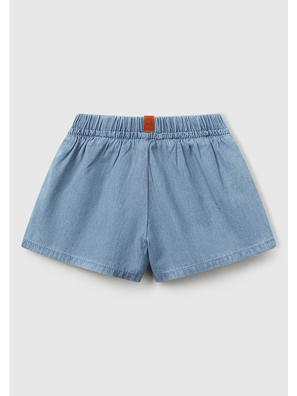 Mavi Bebek Denim Beli Lastikli Logo Etiketli Denim Şort-1