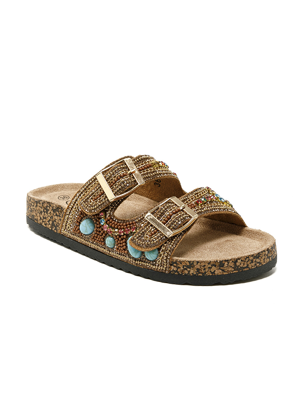 Kahverengi Kadın Terlik 25Y102-5 CL Camel-1