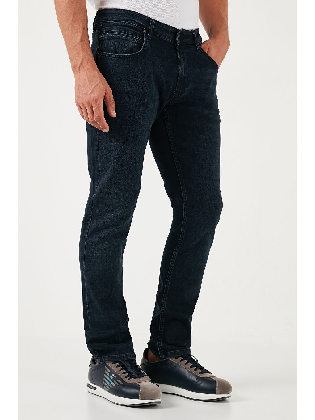 Buratti Lacivert Pamuklu Normal Bel Regular Fit Boru Paça Erkek Jeans 2210S17PARMA - 2