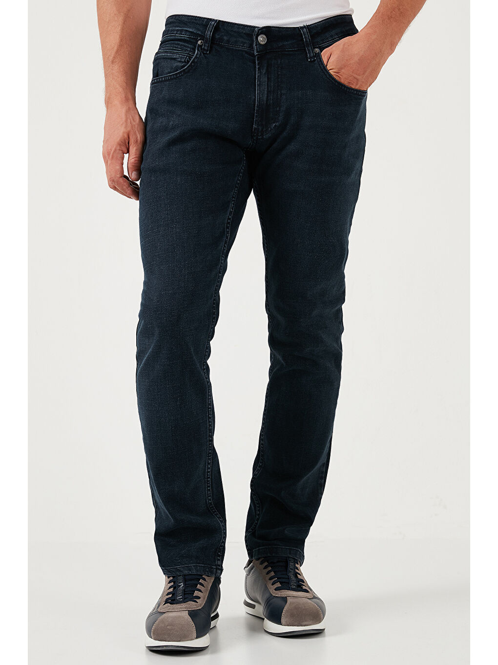 Buratti Lacivert Pamuklu Normal Bel Regular Fit Boru Paça Erkek Jeans 2210S17PARMA - 3