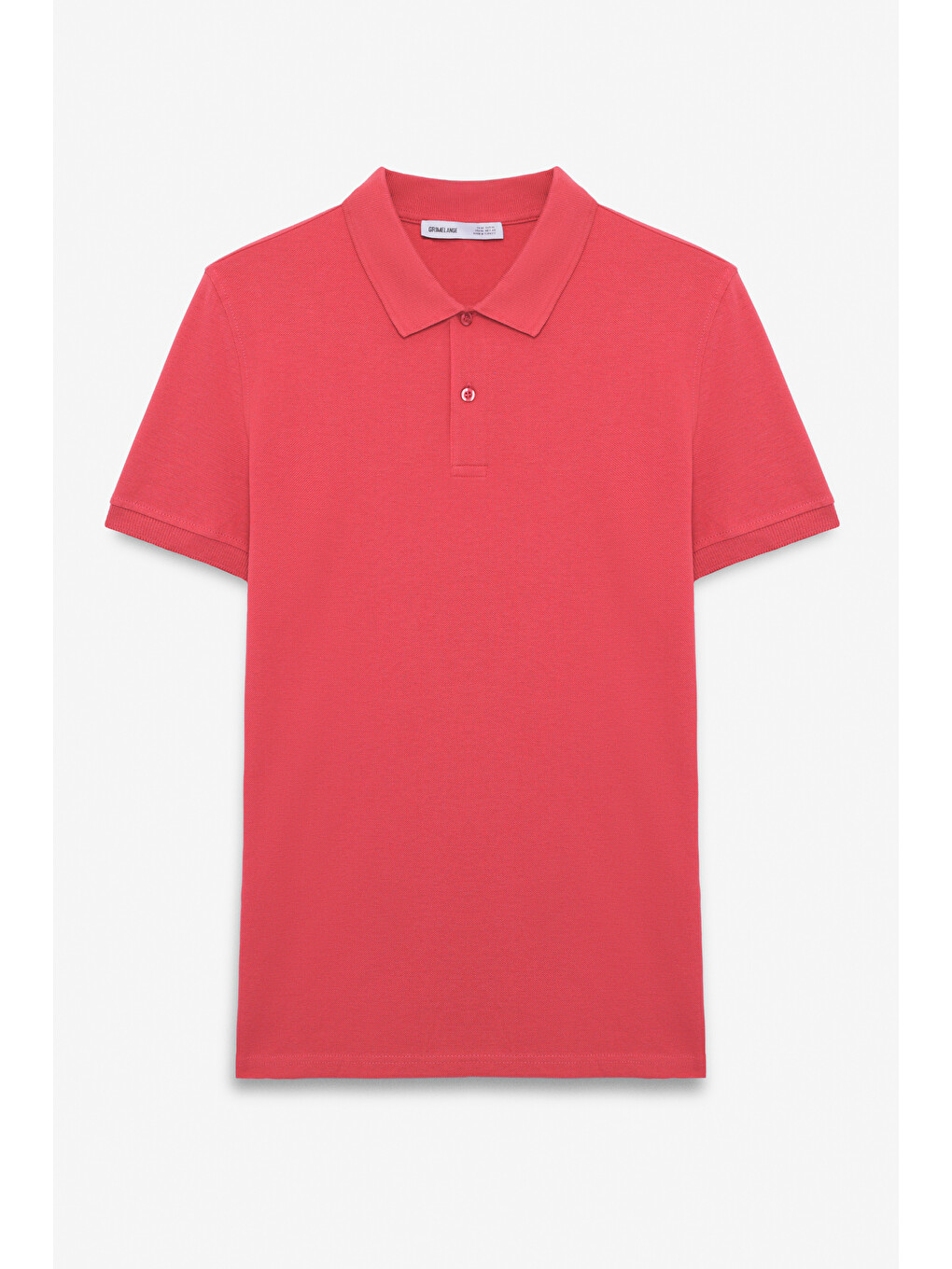 Kırmızı SKYLOOM Erkek %100 Pamuk Kısa Kollu Regular Fit NARÇİÇEĞİ Polo Yaka T-shirt