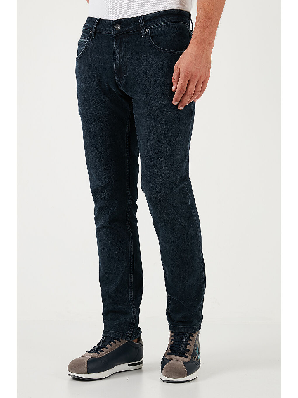 Buratti Lacivert Pamuklu Normal Bel Regular Fit Boru Paça Erkek Jeans 2210S17PARMA - 4