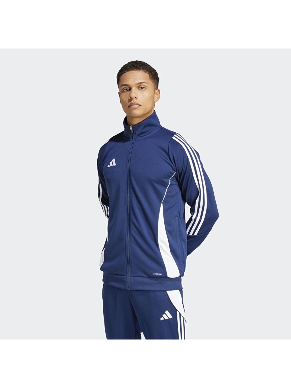 Adidas Lacivert Tiro 24 Track Erkek Lacivert Dik Yaka Fermuarlı Sweatshirt - 1