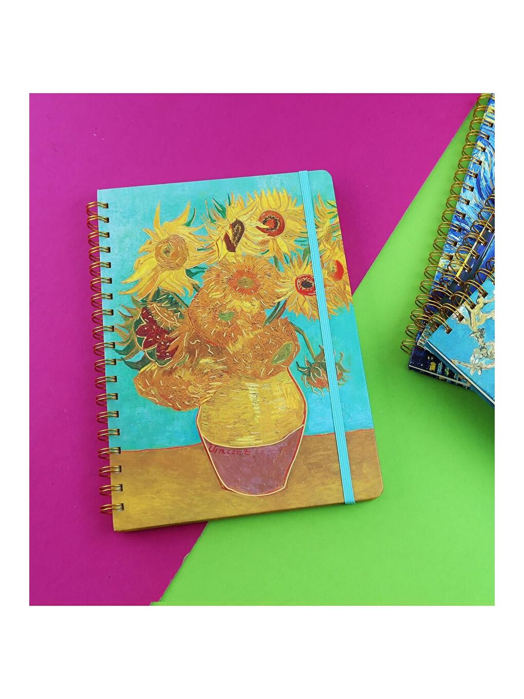 Van Gogh Tasarımlı Spiralli B5 80 Yaprak Defter BM-1716