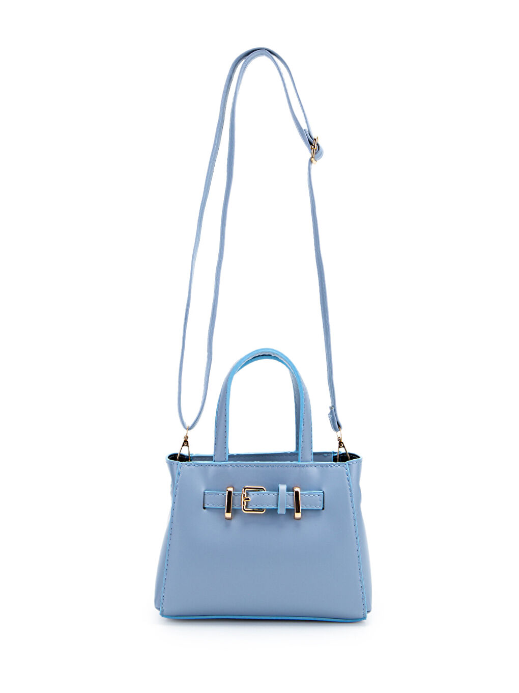 Kemer Detaylı Mini Nadia Kadın Çapraz Çanta Mavi
