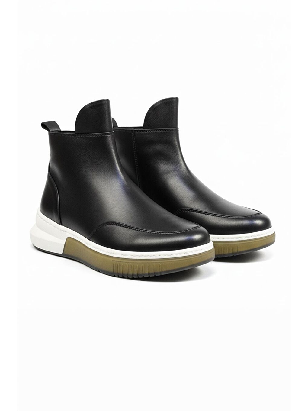 Giotelli Siyah Hakiki Deri Casual Chelsea Bot-1