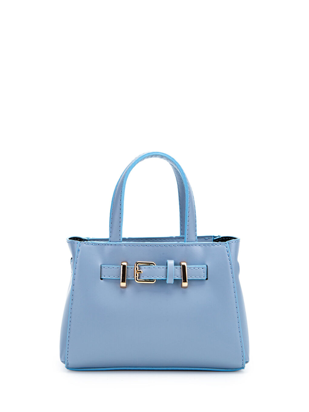 Kemer Detaylı Mini Nadia Kadın Çapraz Çanta Mavi-1