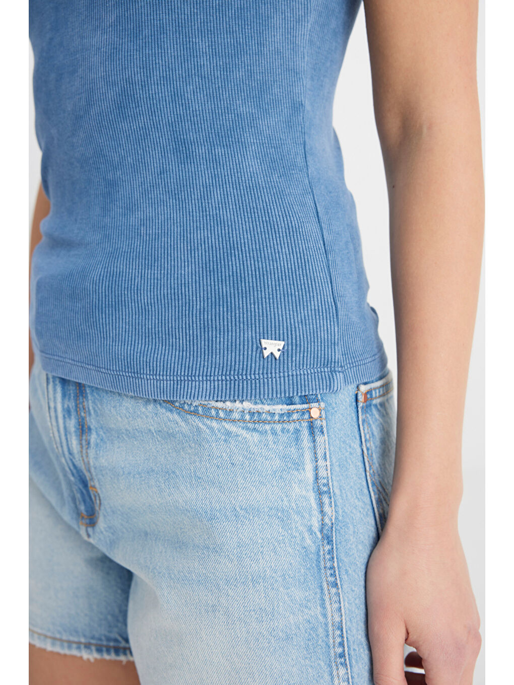 İndigo Slim Fit Dar Kesim Bisiklet Yaka Lacivert Bluz-3