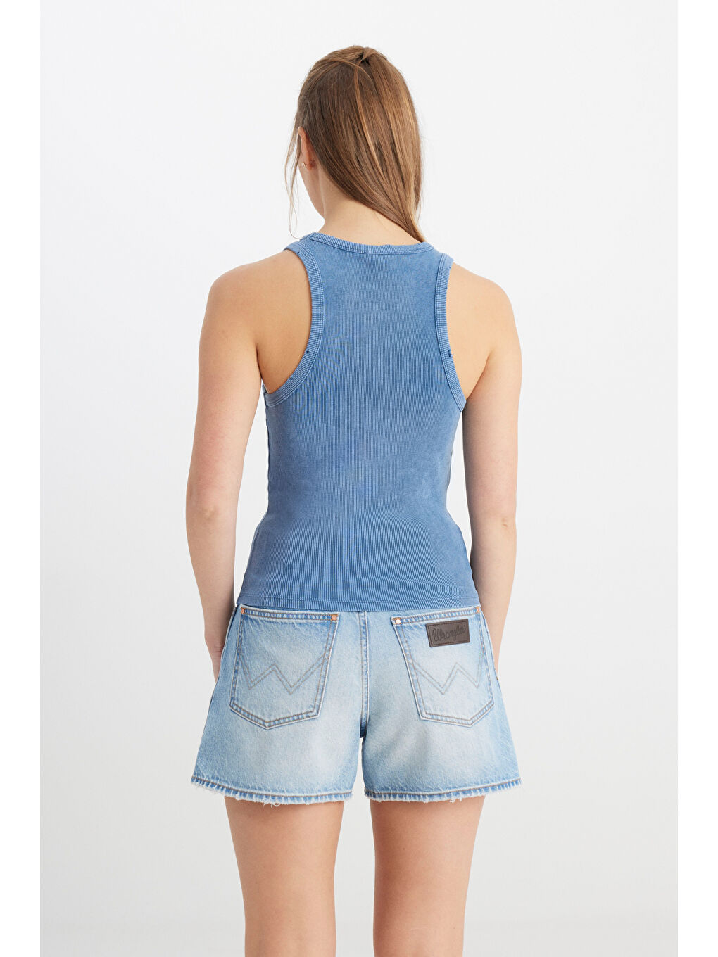 İndigo Slim Fit Dar Kesim Bisiklet Yaka Lacivert Bluz-4