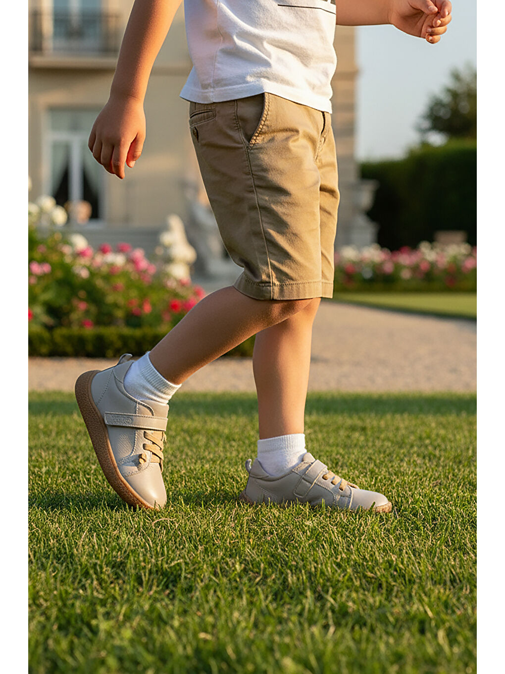 Bej Arad %100 Deri Günlük Kız Çocuk Spor Ayakkabı-2