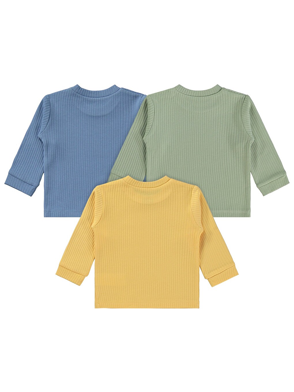 Basic 3'lü Set 6-18 Ay Sweatshirt - Mavi-3