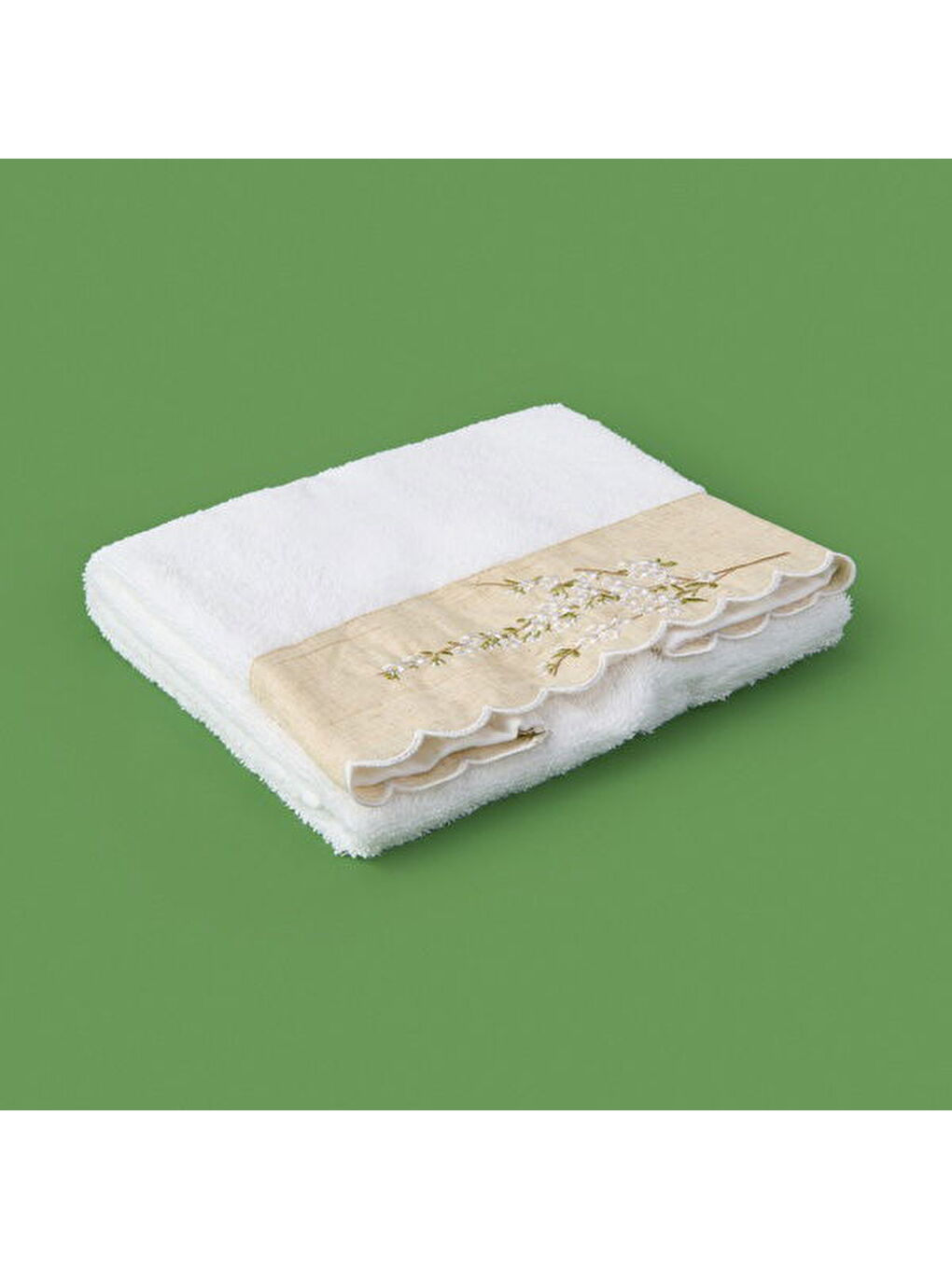 Soft Lina Yüz Havlusu - Ekru - 50x90 cm-3